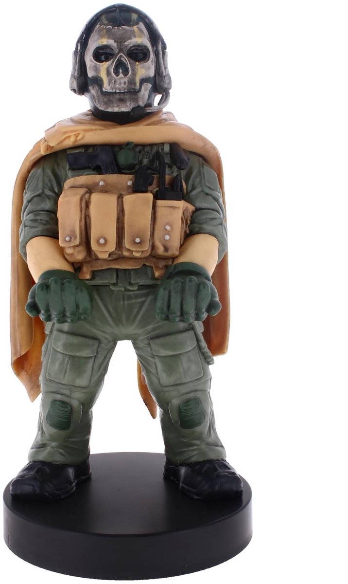Cableguys call of duty - ghost warzone - support de figurine pour téléphone | contrôleur | étui de chargement (attaches-câbles d'origine)