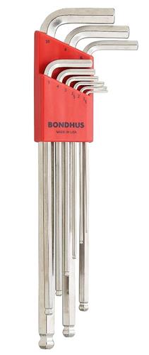 Jeu de clés hexagonales à angle droit Bondhus blx9m 1,5-10 mm