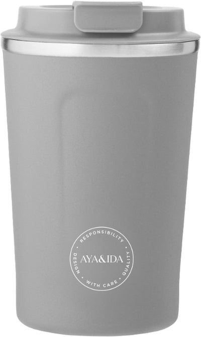 Aya ida aya ida - cup2go - tasse thermos - tasse à café - café à emporter - tasse de voyage - à emporter avec soi - 380ml - gris clair