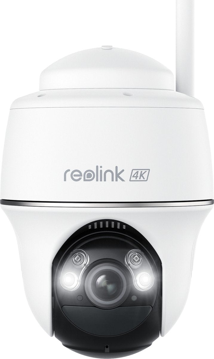 Caméra de sécurité Reolink 4k sans fil extérieure sur batterie, fonction panoramique et inclinaison, détection de personnes, véhicules, animaux, vision nocturne couleur