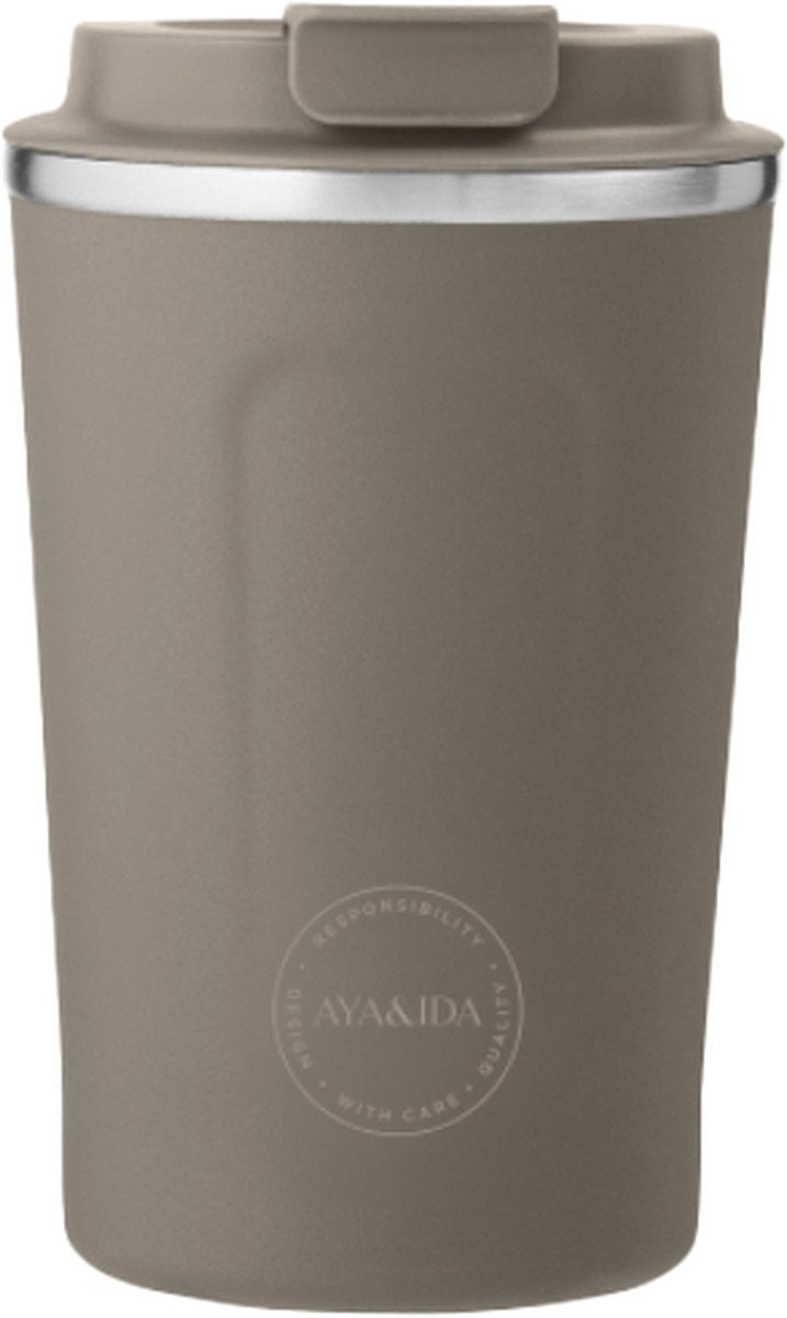 Aya ida aya ida - cup2go - tasse thermos - tasse à café - café à emporter - tasse de voyage - à emporter - 380ml - bois flotté