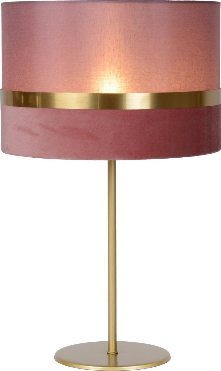 Lucide extravaganza tusse - lampe de table - ø 30 cm - 1xe14 - rose