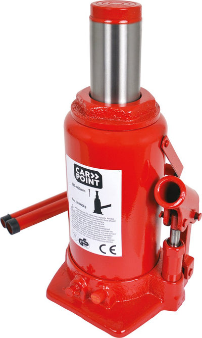Cric bouteille hydraulique Carpoint 30 tonnes - 285-465 mm - soupape de surpression - usage intensif - pour voiture, caravane