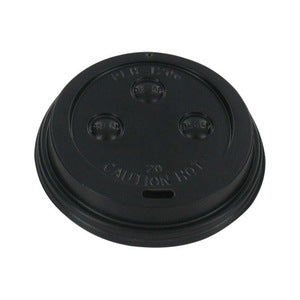 Couvercle Depa noir 70,3 mm + trou pour boisson chaude 180 ml