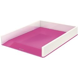 Bac à courrier leitz wow polystyrène 267x336x49mm a4 rose