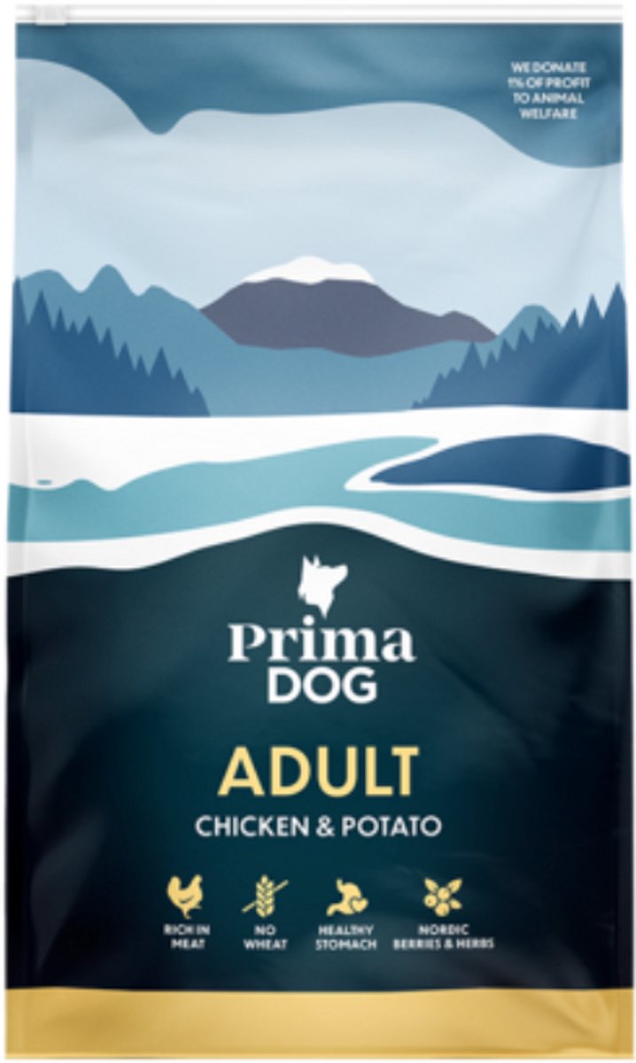 Primadog nourriture pour chien adulte poulet pomme de terre - 3 kilos