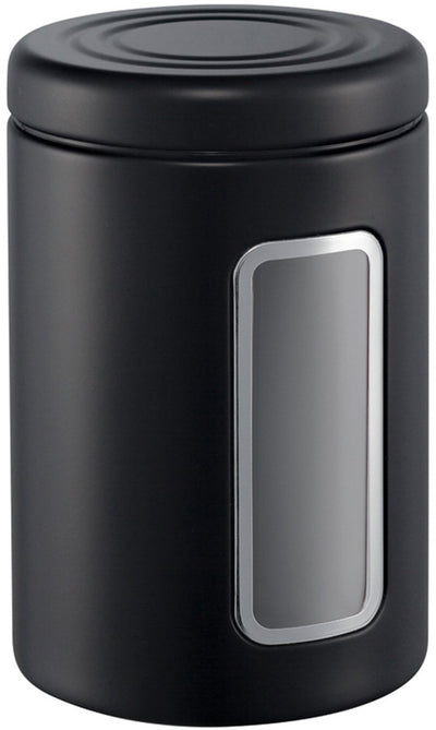 Conteneur de stockage Wesco classic line avec fenêtre | 2 litres | métal - noir mat | pot de stockage
