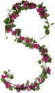 Décorations en mica - guirlande de bougainvilliers artificiels - l180 cm - rose foncé