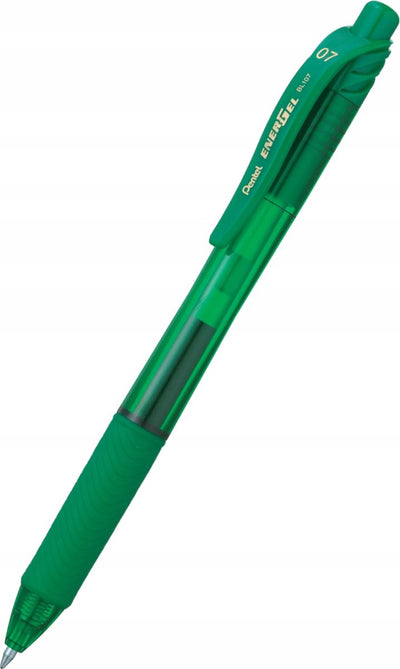 Stylo gel Pentel Energel vert - 0,7 mm - prise en main confortable