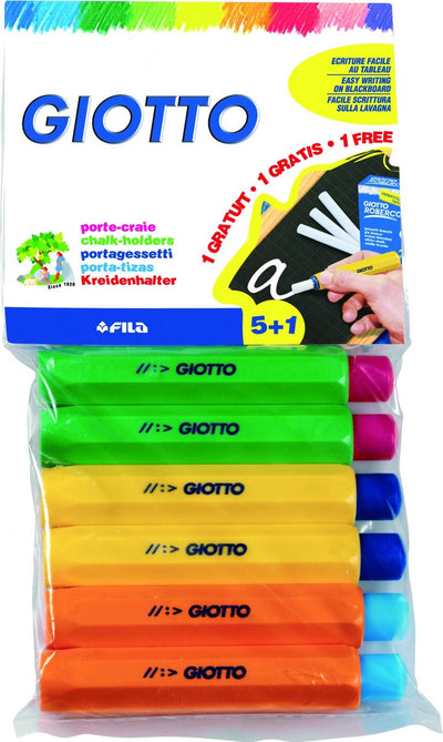 Porte-craie Giotto, les couleurs peuvent varier, 6 div 1 boîte