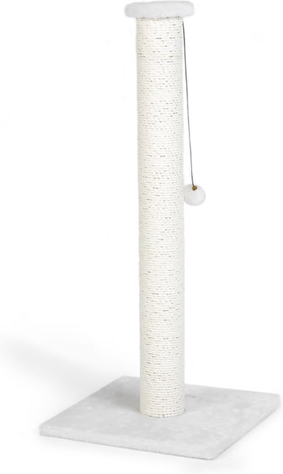 Beeztees Arbre à chat Serpa XL - arbre à chat haut - avec corde - avec balle - blanc - 40x40x90 cm