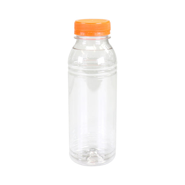 Bouteille bouchon transparent 330 cc + bouchon orange (180 pièces)