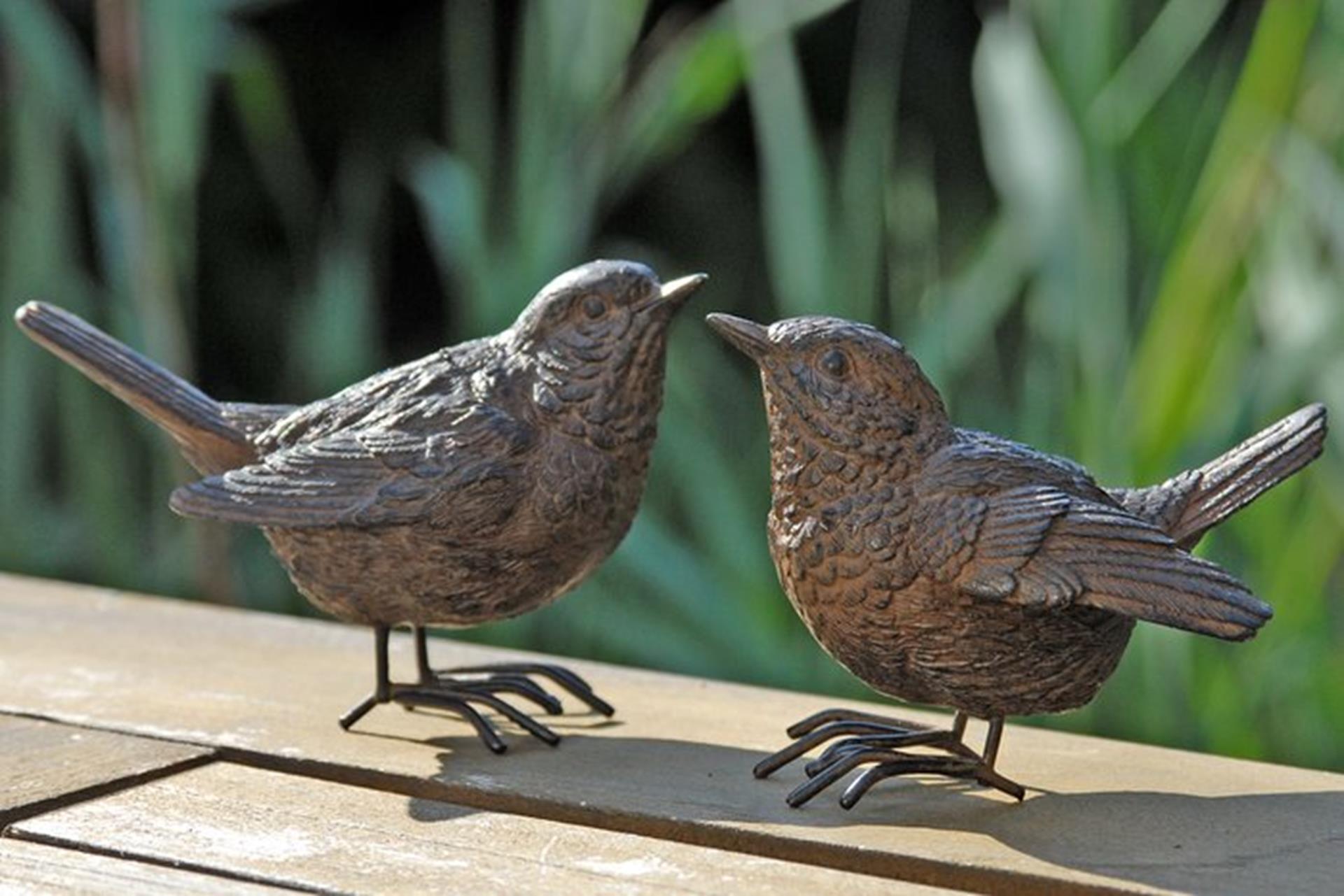 Boltze home figurine oiseau spatz h6cm polyrésine