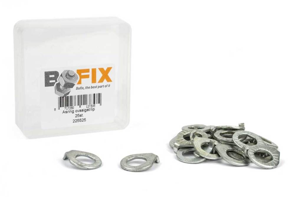 Bague d'axe Bofix avec lèvre M10 rectangulaire par 25 pièces 225525