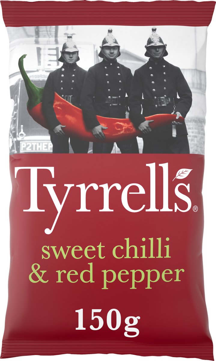 Tyrrells piment doux poivron rouge - chips - 8x150g