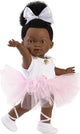 Llorens poupée sombre zoe ballet avec noeud blanc 28cm