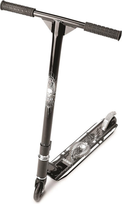 Roces kok stunt scooter débutant - trottinette freestyle pour enfants - roues 100 mm - plateau en aluminium solide - trottinette skate park pro - noir gris