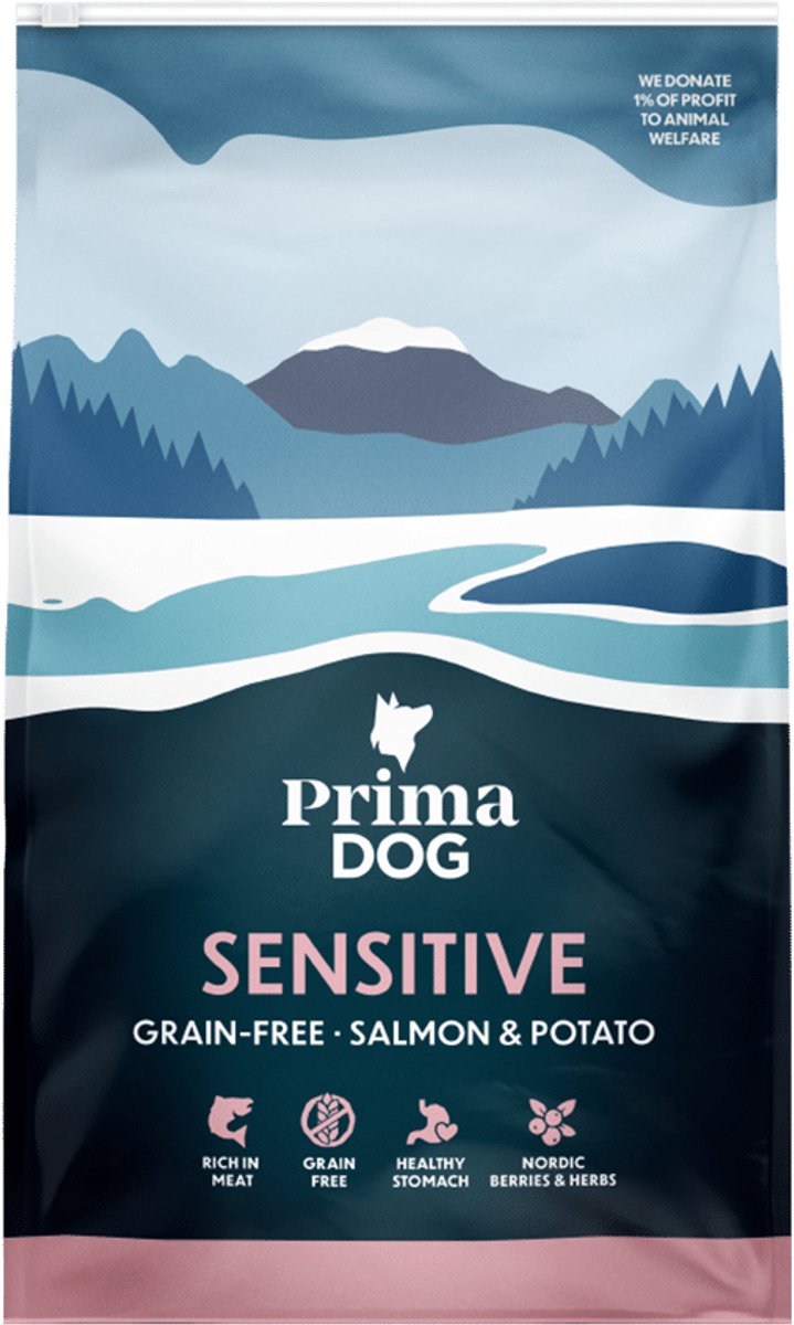 Primadog nourriture pour chien saumon pomme de terre adulte - sans céréales - 3 kilos