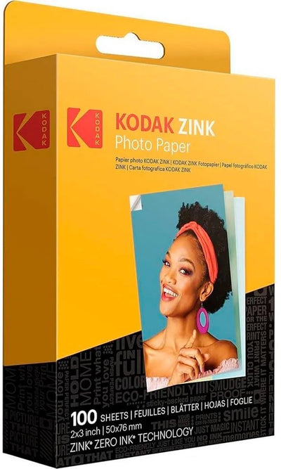 Papier photo Kodak zinc 2x3 100 unités transparent