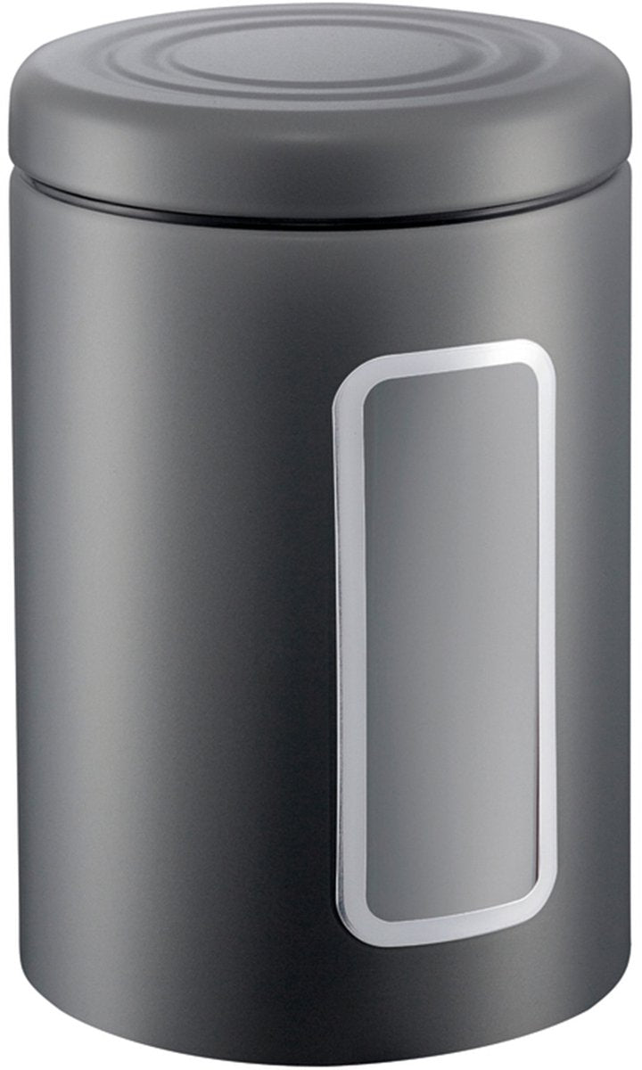 Conteneur de stockage Wesco classic line avec fenêtre | 2 litres | métal - graphite mat | pot de stockage
