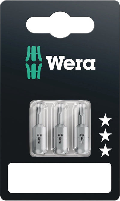 Wera 840 1 z set sb sis embouts hexagonaux 2,0 mm, 2,5 mm, 3 mm acier à outils allié, résistant d 6,3 3 pièce(s)