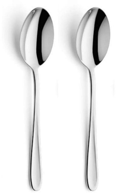 Amefa monaco - Set de cuillères à dessert 2 pièces - pour 2 personnes - couleur argent - acier inoxydable - passe au lave-vaisselle - 18 10 - 2 personnes