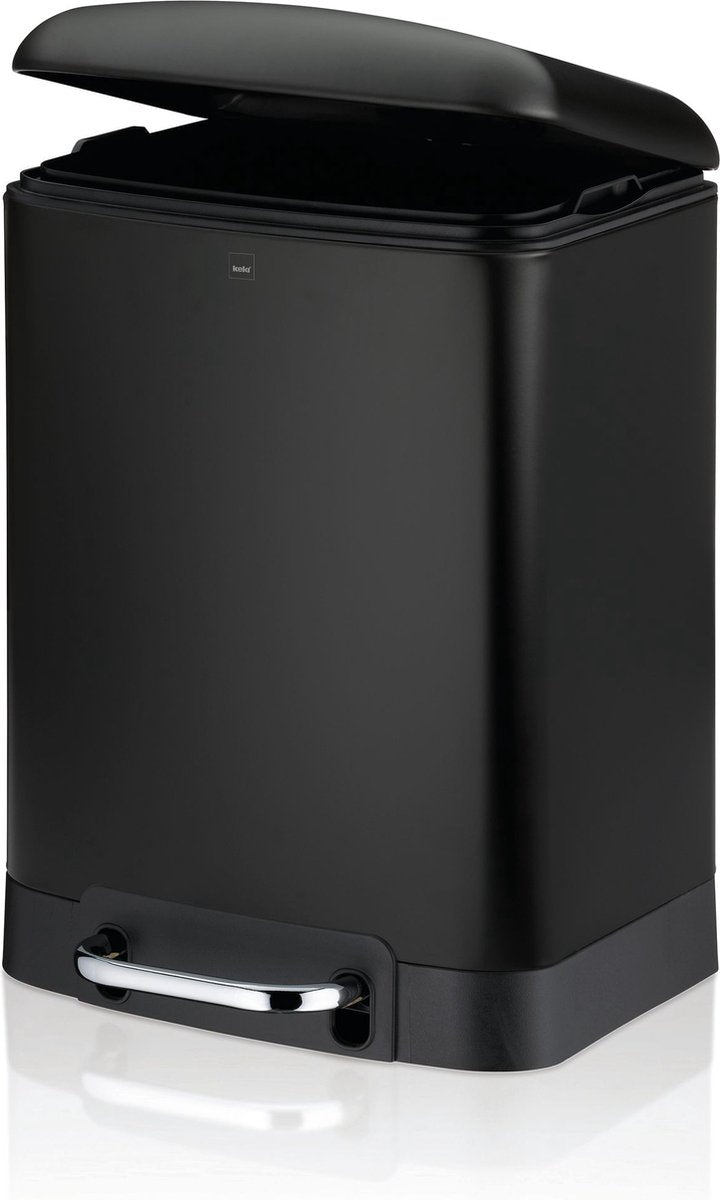 Kela poubelle, acier inoxydable, noir, 6 l - | davino