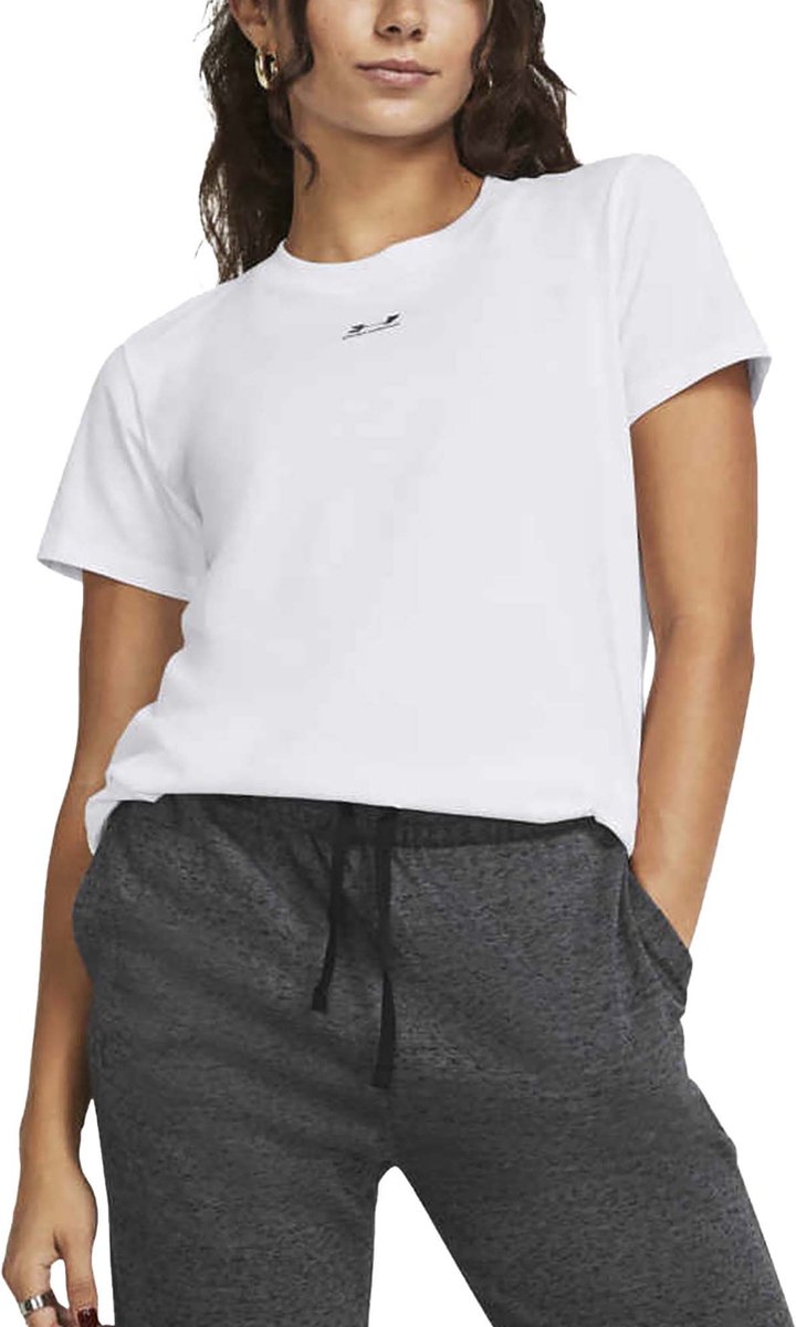 Under armour ua rival core ss-wht chemise de sport femme - blanc - noir