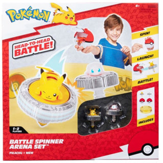Battle Spinner 2 Pack avec Stadium Pikachu # 1, MEW, POKE Ball Poke Ball