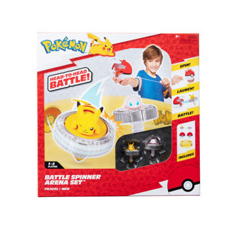 Jazwares Pokémon Battle Spinners avec stade Pikachu et Mew Playset