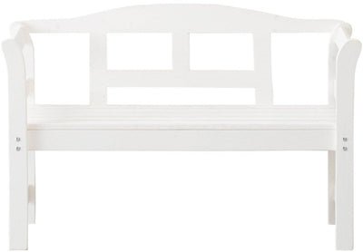 Banc de jardin Sens bois de pin FSC 113x40x75cm blanc