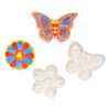 Aimants en plâtre - fleurs de papillons