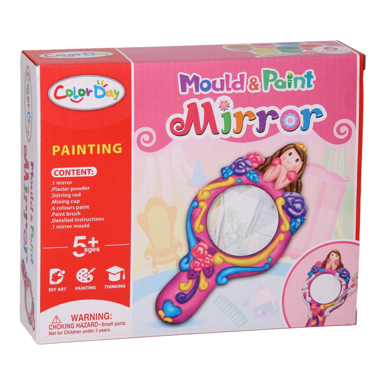 miroir à main en plâtre
