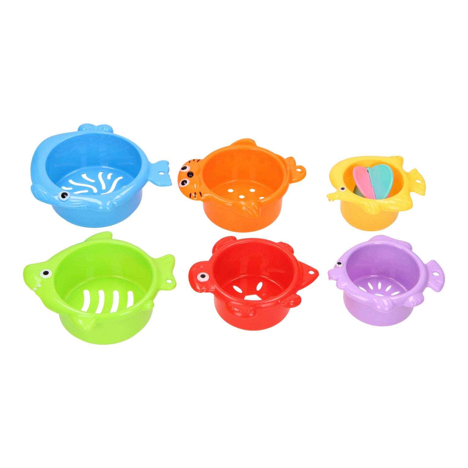 Pile de tasses de bain pour animaux, 6 pièces.