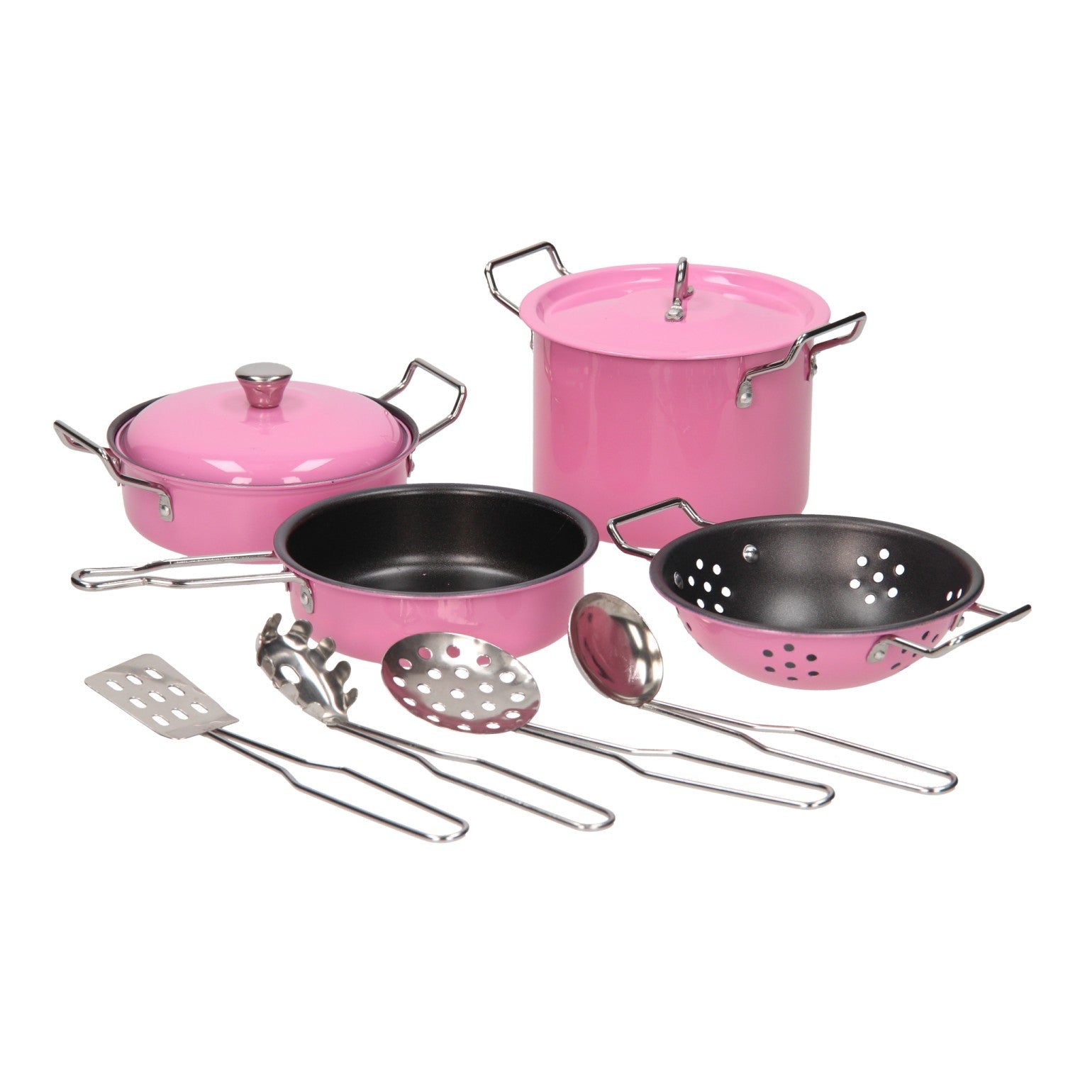 Ensemble de casserole rose, 11dlg.