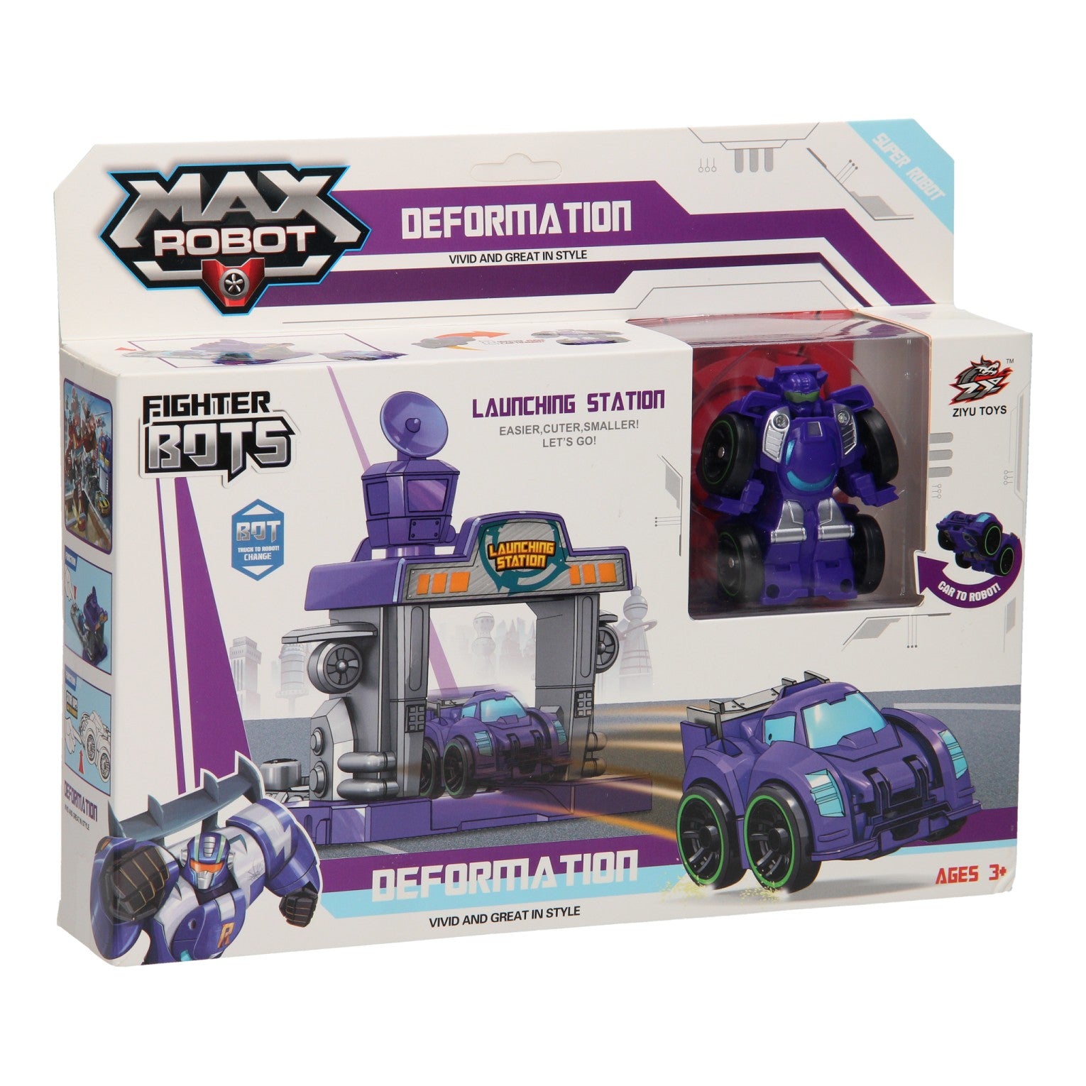 MAX ROBOT Transforming Set Launchbaan - Purple