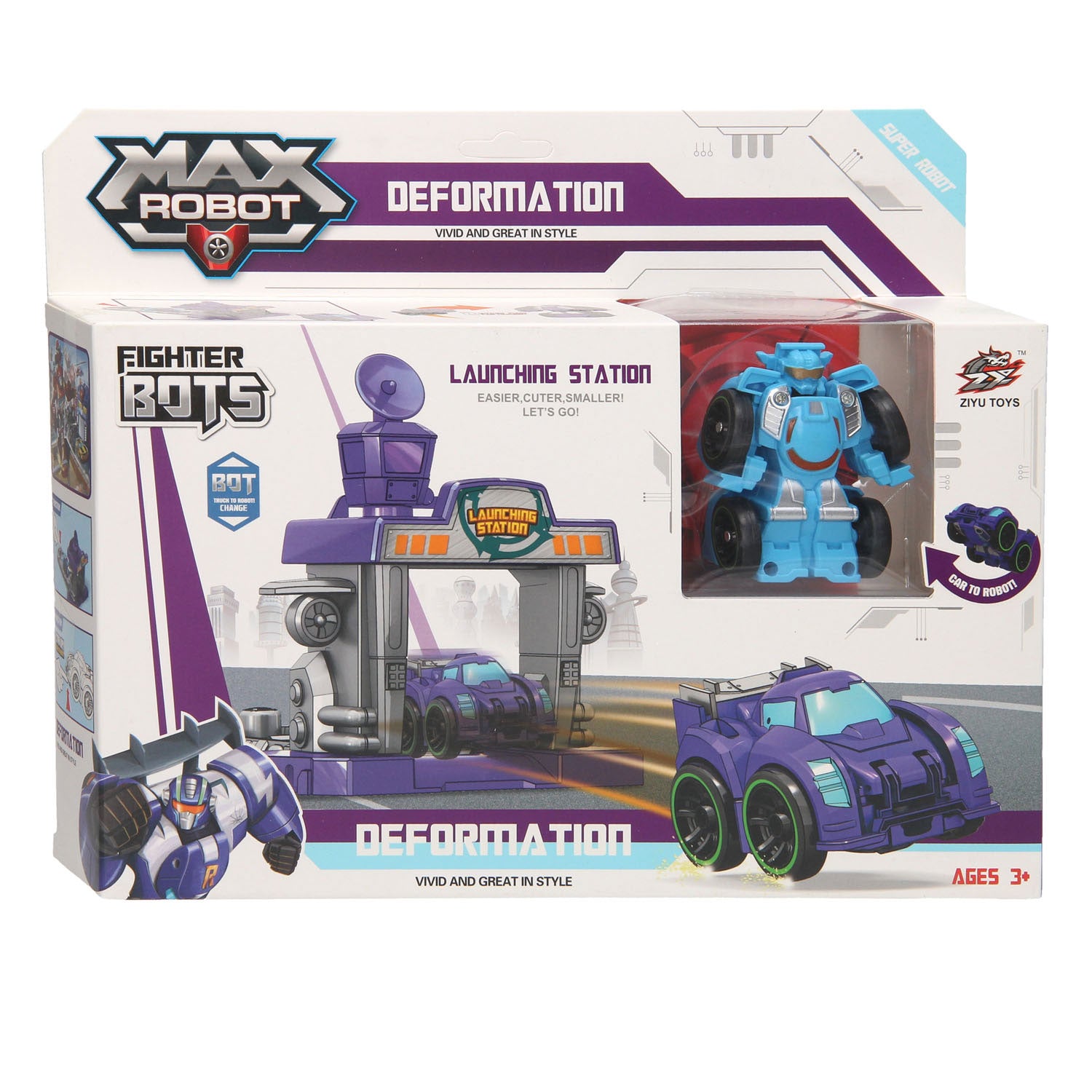 MAX ROBOT Transforming Set Launchbaan - Purple