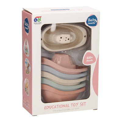 Lobbes bateaux de bain pastel, 6 pcs.