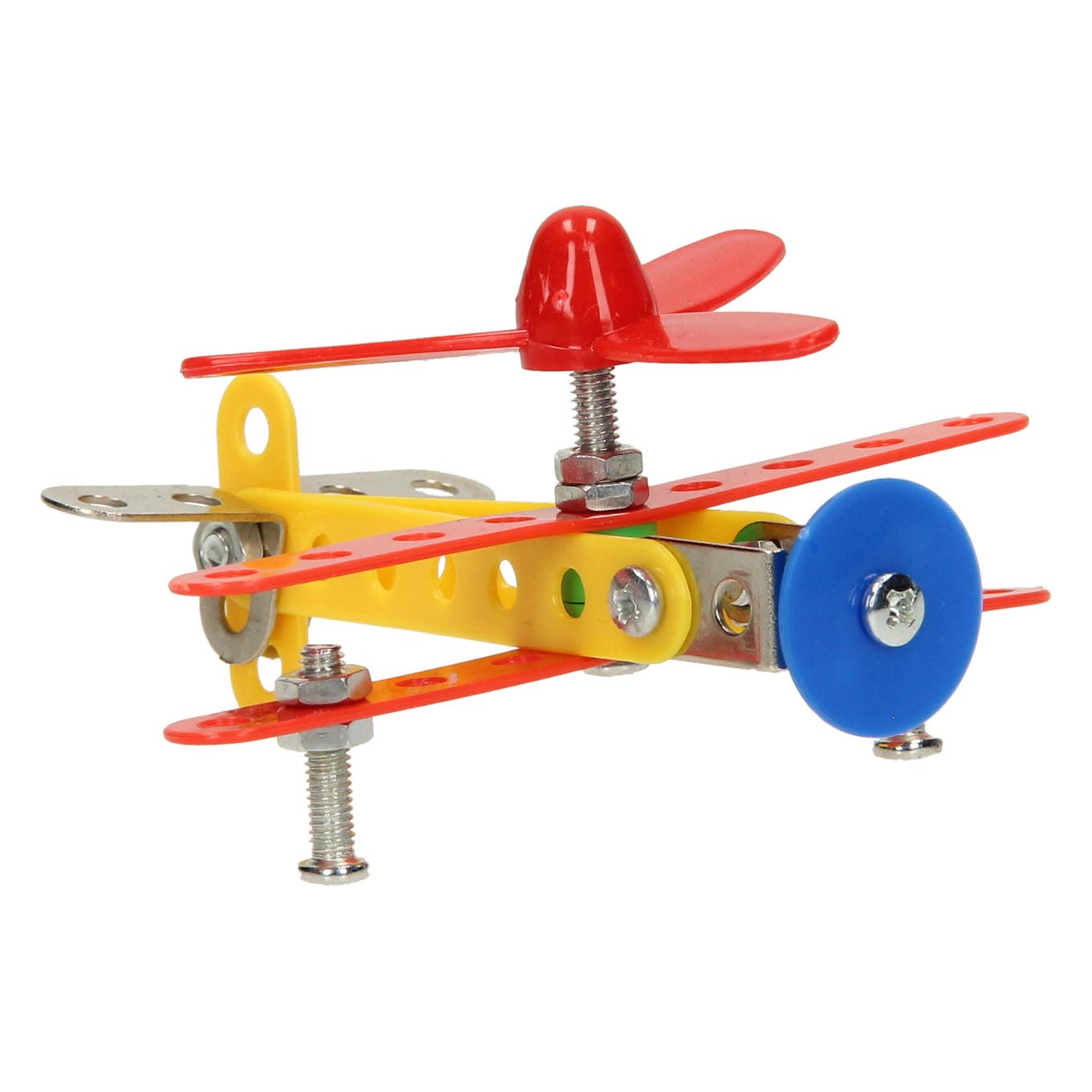 Jeu de construction d'avion en métal, 34 pièces.