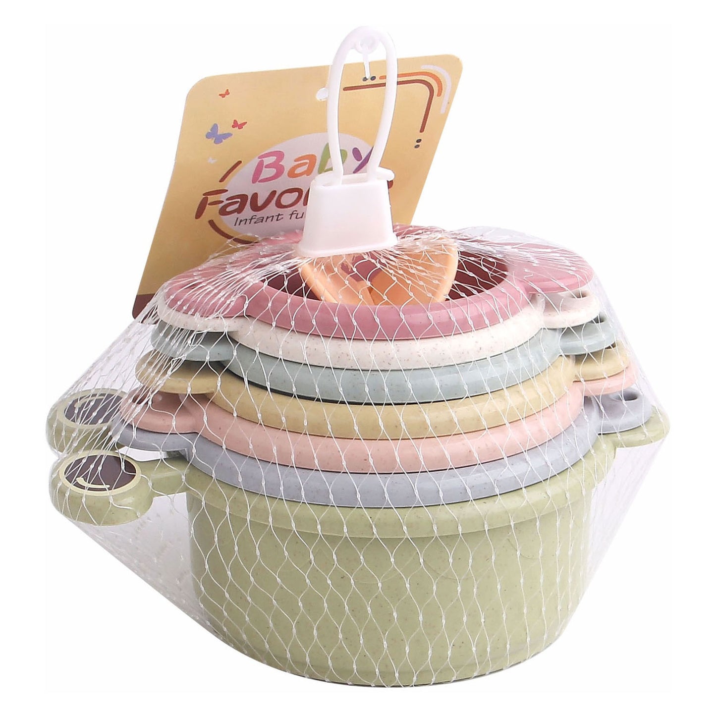 Lobbes tasses de bain cascade pastel, 8 pcs.