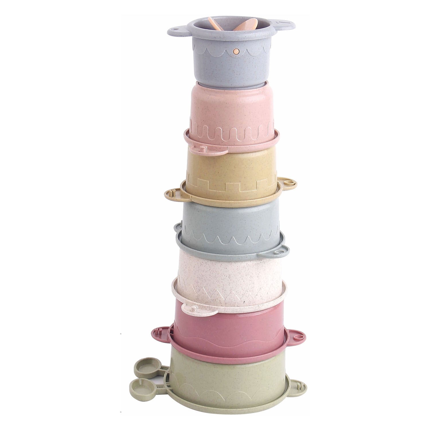 Lobbes tasses de bain cascade pastel, 8 pcs.