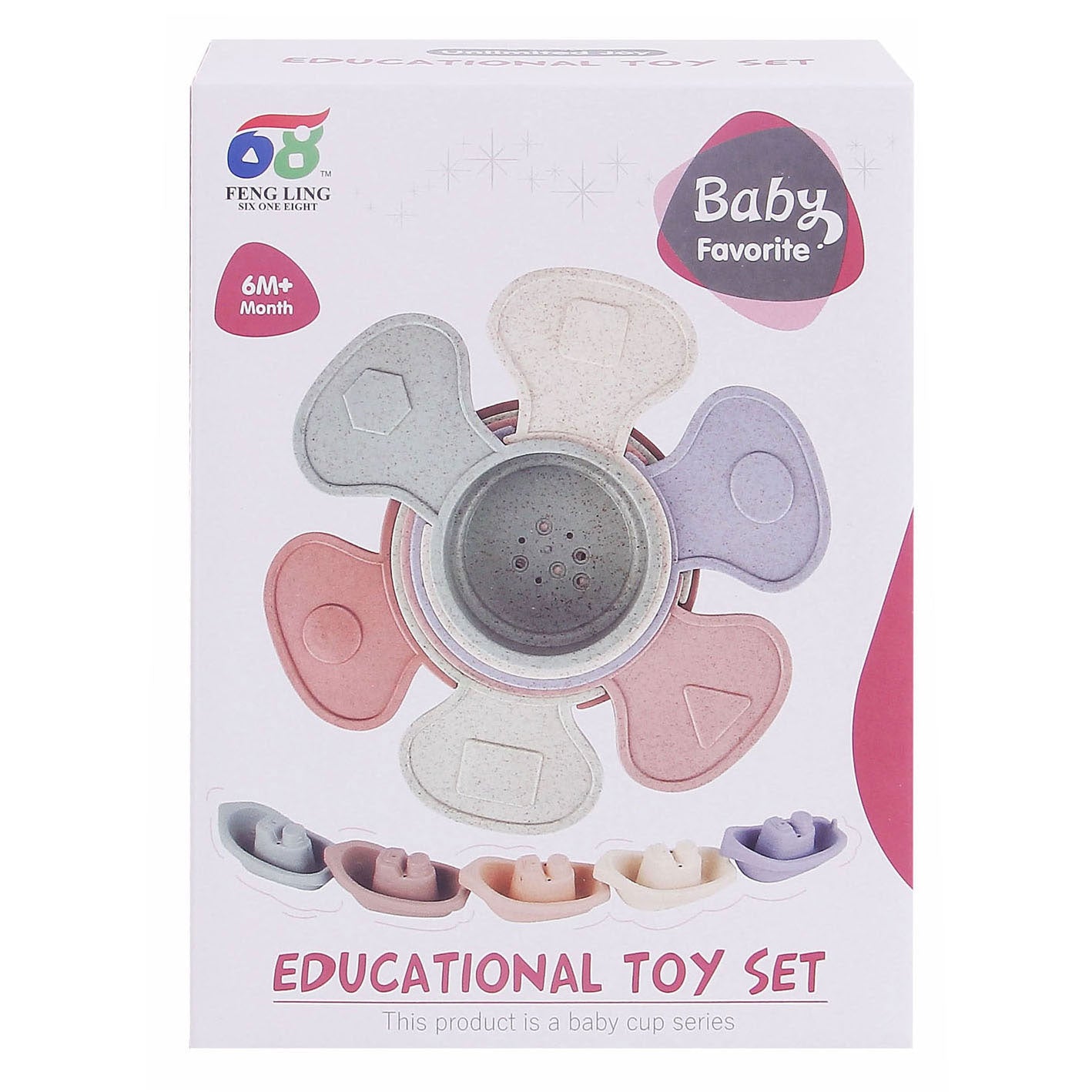 Tasses de bain Lobbes et bateaux de bain pastel