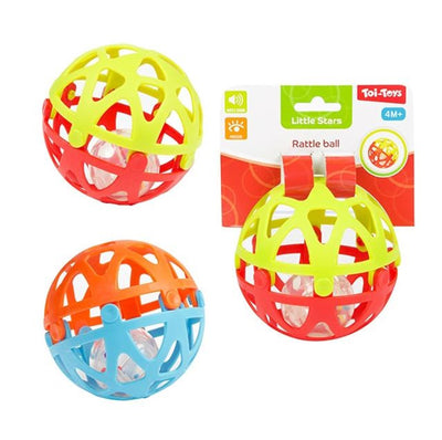Toi-toys boule à hochet ouverte bébé petites étoiles 10cm