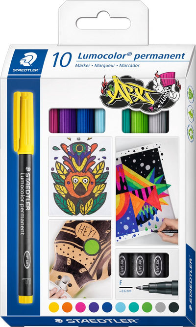 Marqueur Ohp Staedtler 318 c10, gamme de couleurs fine