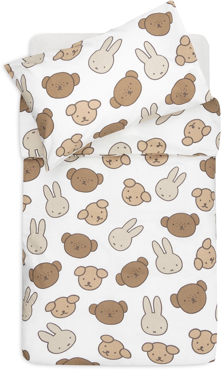 Housse de couette et taie Jollein - 100x140cm - miffy et ses amis