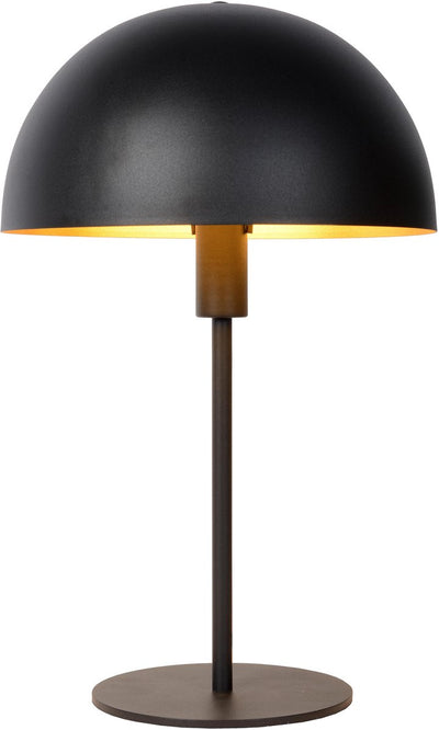 Lucide siemon - lampe de table - ø 25 cm - 1xe14 - noir