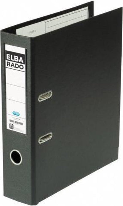 Ordner elba rado plast noir a4 500 feuilles carton pvc