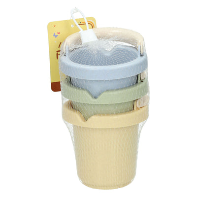 Seaux de bain Lobbes pastel, 3 pcs.