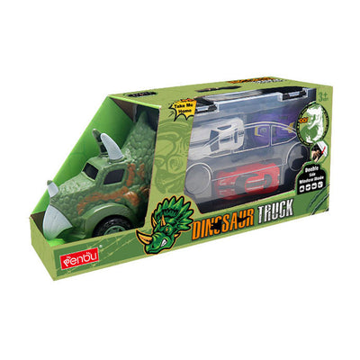 Transporteur Dino avec voitures vertes