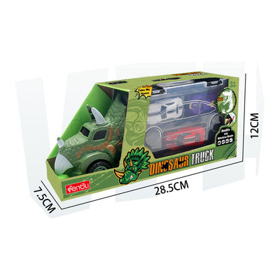 Transporteur Dino avec voitures vertes